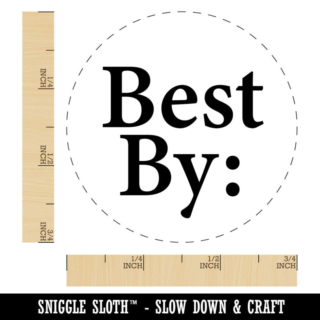 Best By Expiration Date Food Fill Self-Inking Rubber Stamp Crafting Planners